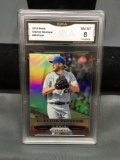 GMA Graded 2015 Panini Prizm Silver Prizm CLAYTON KERSHAW Dodgers Baseball Card - NM-MT 8