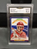 GMA Graded 2020 Donruss Diamond Kings #9 MIKE TROUT Angels Baseball Card - NM-MT+ 8.5