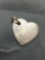 Classic 23x23mm Heart Shaped Sterling Silver Pendant