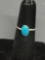 Oval 8x5mm Turquoise Cabochon Center Sterling Silver Ring Band