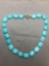 Oval 17x13mm Dyed Blue Quartz Beaded 18in Long Necklace w/ Sterling Silver Clasp
