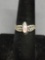 Old Pawn Native American Style Silver Cloud Designer Sterling Silver Ring Band w/ Oval Pink Mother