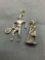 Lot of Two Sterling Silver Sports Charms, One Tennis & Golf