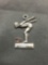 Large 32mm Tall 2mm Wide Olympic Diver Themed Sterling Silver Pendant