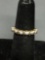 Diamond Accented Two-Tone 3.5mm Wide Sterling Silver Band