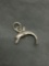 Handmade Jumping Dolphin Themed 20mm Long 21mm Tall Sterling Silver Pendant