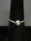 Rope Frame Detailed Sawtooth Set Round 2.5mm Turquoise Cabochon Center Sterling Silver Ring Band