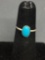 Oval 8x5mm Turquoise Cabochon Center Sterling Silver Ring Band