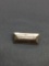 Rectangular 18x13mm Polished Military Sterling Silver Bar Pin