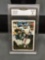 GMA Graded 1993 Topps Gold #100 JOHN ELWAY Broncos Insert Football Card - NM-MT 8