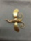 Handmade High Polished 60mm Tall 65mm Wide Dragonfly Design 12Kt Gold-Filled Brooch