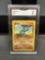 GMA Graded 1999 Pokemon Base Set Unlimited MACHOP Trading Card - MINT 9