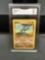 GMA Graded 1999 Pokemon Base Set Unlimited MACHOP Trading Card - MINT 9