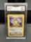 GMA Graded 1999 Pokemon Jungle MEOWTH Trading Card - NM-MT+ 8.5