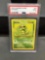 PSA Graded 1999 Pokemon Base Set Unlimited CATERPIE Trading Card - MINT 9