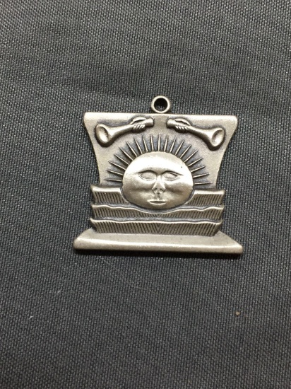 Jewish Themed Nauvoo - Beautiful Place Styled 22x20mm Sterling Silver Pendant