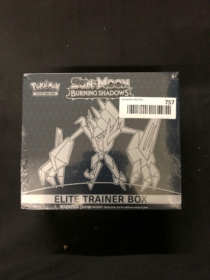 Factory Sealed Pokemon Sun & Moon BURNING SHADOWS ELITE TRAINER BOX with 8 Booster Packs