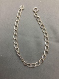 Textured Curb Link 4.5mm Wide 7in Long Sterling Silver Bracelet