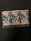 3 Factory Sealed Packs of Yugioh PHANTOM RAGE 9 Card Booster Packs from Hobby Box