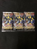 3 Factory Sealed Packs of Yugioh PHANTOM RAGE 9 Card Booster Packs from Hobby Box