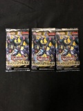 3 Factory Sealed Packs of Yugioh PHANTOM RAGE 9 Card Booster Packs from Hobby Box