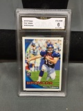 GMA Graded 2010 Topps TIM TEBOW Broncos ROOKIE Football Card - EX-NM 6