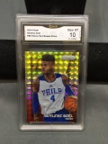 GMA Graded 2014-15 Panini Prizm Yellow Red Mosaic Prizm NERLENS NOEL 76ers ROOKIE Basketball Card -