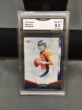 GMA Graded 2019 Panini Playoff DREW LOCK Broncos ROOKIE Football Card - NM-MT+ 8.5