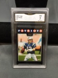 GMA Graded 2008 Topps TOM BRADY Patriots Football Card - NM 7