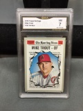 GMA Graded 2019 Topps Heritage All-Star MIKE TROUT Angels Baseball Card - NM 7