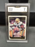 GMA Graded 1993 Topps Gold #250 BRETT FAVRE Packers Insert Football Card - NM 7