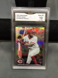 GMA Graded 2020 Topps Chrome Refractor ARISTEDES AQUINO Reds ROOKIE Baseball Card - GEM MINT 10