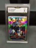 GMA Graded 2012 Topps Chrome Refractor AARON HERNANDEZ Patriots Football Card - MINT 9