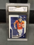 GMA Graded 2019 Panini Rookies & Stasr Rookie Rush DREW LOCK Broncos ROOKIE Football Card - GEM MINT