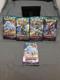 5 Pack Lot of Pokemon Sun & Moon GUARDIANS RISING 10 Card Booster Packs from Collection