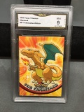 GMA Graded 2000 Topps Pokemon TV Animation Edition CHARIZARD Trading Card - MINT 9