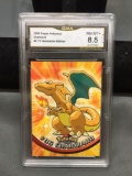GMA Graded 2000 Topps Pokemon TV Animation Edition CHARIZARD Trading Card - NM-MT+ 8.5