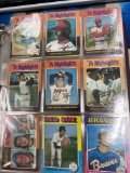 1975 Topps Baseball Nearly Complete 660 Card Set - Missing 1 Card - George Brett Rookie, Yount