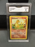 GMA Graded 1999 Pokemon Base Set Unlimited CHARMANDER Trading Card - EX-NM 6