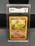 GMA Graded 1999 Pokemon Base Set Unlimited CHARMANDER Trading Card - NM-MT 8