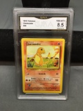 GMA Graded 1999 Pokemon Base Set Unlimited CHARMANDER Trading Card - NM-MT+ 8.5