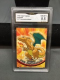 GMA Graded 2000 Topps Pokemon TV Animation Edition CHARIZARD Trading Card - NM-MT+ 8.5