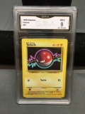 GMA Graded 1999 Pokemon Base Set Unlimited VOLTORB Trading Card - MINT 9