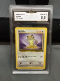 GMA Graded 1999 Pokemo Jungle MEOWTH Trading Card - NM-MT+ 8.5