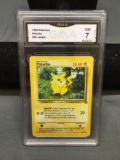 GMA Graded 1999 Pokemon Jungle PIKACHU Trading Card - NM 7