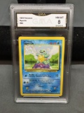 GMA Graded 1999 Pokemon Base Set Unlimited SQUIRTLE Trading Card - NM-MT 8