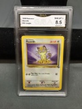 GMA Graded 1999 Pokemon Jungle MEOWTH Trading Card - NM-MT+ 8.5