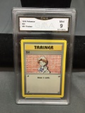 GMA Graded 1999 Pokemon Base Set Unlimited BILL Trading Card - MINT 9