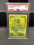 PSA Graded 1999 Pokemon Base Set Unlimited CATERPIE Trading Card - MINT 9