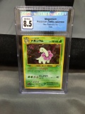 CGC Graded 1999 Pokemon Japanese Neo MEGANIUM Holofoil Trading Card - NM-MT+ 8.5